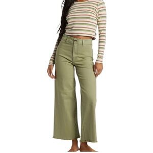 Billabong Free Fall Green Wide Leg Pants